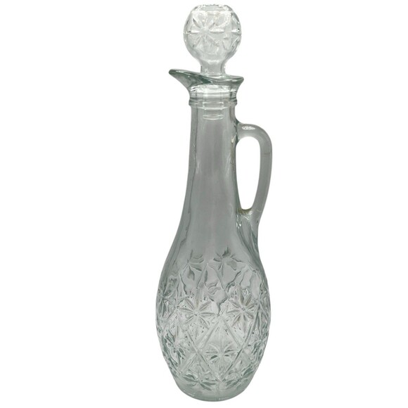 indiana glass co Other - Vintage Indiana Glass Decanter Starburst Diamond Pattern USA 1960s